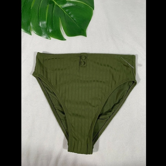 NEW Xhilaration Button‎ Front Cheeky High Waist Bikini Bottoms [ Small ] 3362 - Picture 2 of 12